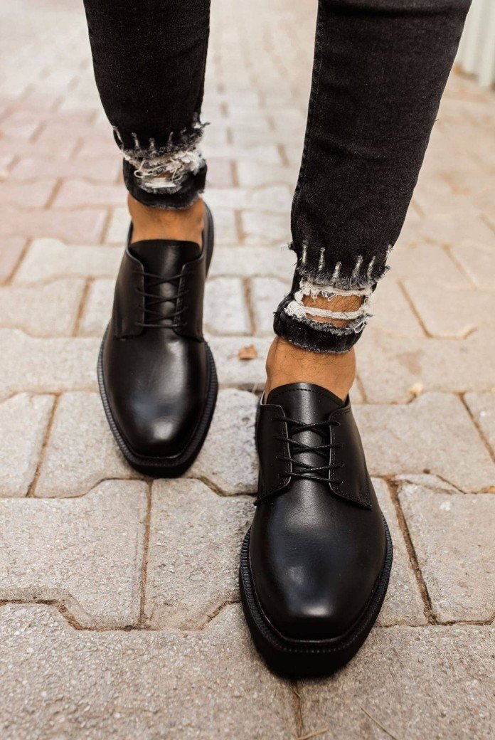 CH001 Classic Lace Erkek Günlük Bağcıklı Cilt Klasik Ayakkabı CST - Siyah CH001 Classic Lace Erkek Günlük Bağcıklı Cilt Klasik Ayakkabı CST - Siyah