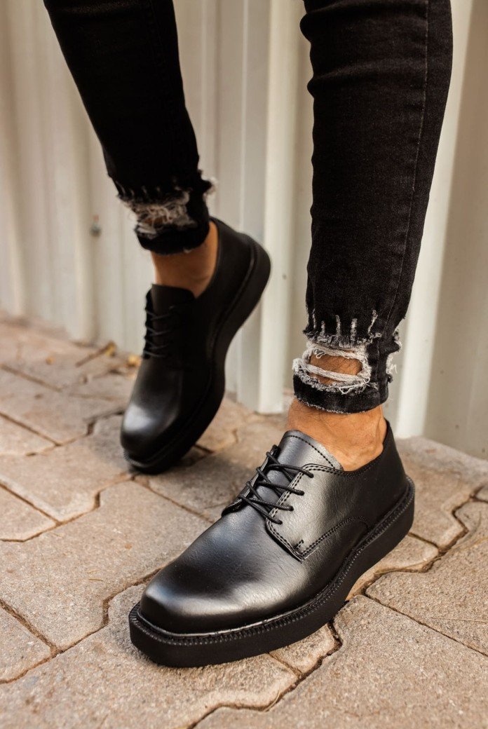 CH001 Classic Lace Erkek Günlük Bağcıklı Cilt Klasik Ayakkabı CST - Siyah CH001 Classic Lace Erkek Günlük Bağcıklı Cilt Klasik Ayakkabı CST - Siyah