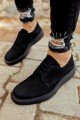 CH001 Classic Lace Erkek Günlük Bağcıklı Süet Klasik Ayakkabı CST - Siyah – Chekich Erkek Ayakkabı