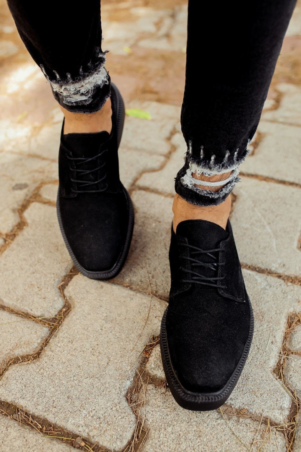 CH001 Classic Lace Erkek Günlük Bağcıklı Süet Klasik Ayakkabı CST - Siyah – Chekich Erkek Ayakkabı