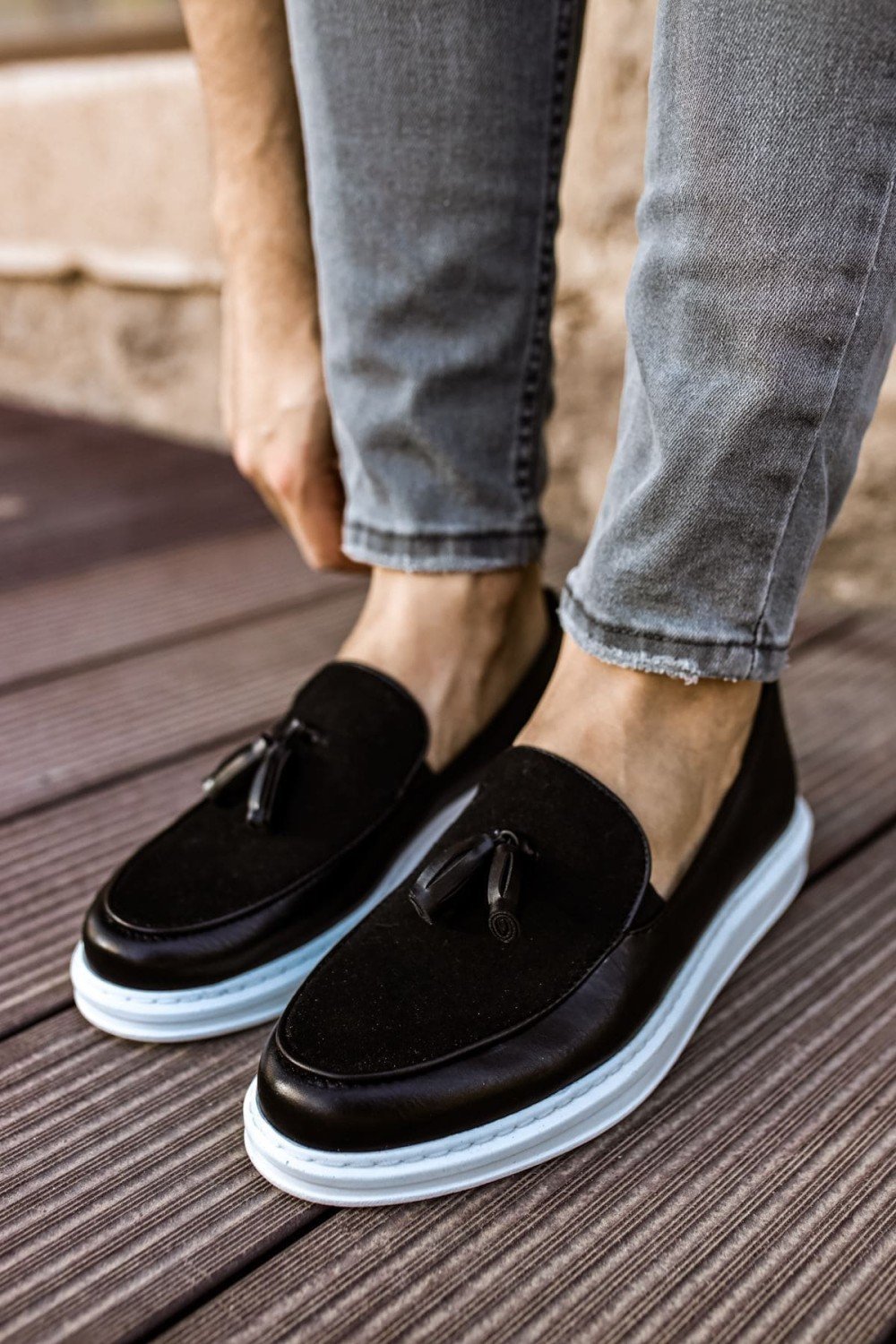 CH002 Loafer Pelle Erkek Günlük Bağcıksız Corcik Cilt Süet Klasik Ayakkabı CBT - Siyah Erkek Ayakkabı CH002 Loafer Pelle Erkek Günlük Bağcıksız Corcik Cilt Süet Klasik Ayakkabı CBT - Siyah – Chekich Erkek Ayakkabı