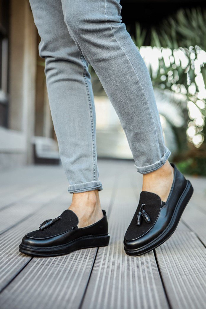 CH002 Loafer Pelle Erkek Günlük Bağcıksız Corcik Cilt Süet Klasik Ayakkabı CST - Siyah CH002 Loafer Pelle Erkek Günlük Bağcıksız Corcik Cilt Süet Klasik Ayakkabı CST - Siyah