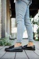 CH002 Loafer Pelle Erkek Günlük Bağcıksız Corcik Cilt Süet Klasik Ayakkabı CST - Siyah – Chekich Erkek Ayakkabı