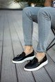 CH002 Loafer Verniciata Erkek Günlük Bağcıksız Corcik Rugan Süet Klasik Ayakkabı CBT - Siyah – Chekich Erkek Ayakkabı
