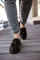 CH002 Loafer Verniciata Erkek Günlük Bağcıksız Corcik Rugan Süet Klasik Ayakkabı CST - Siyah – Chekich Erkek Ayakkabı