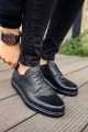 CH003 Classica Pelle Di Cuoio Erkek Günlük Bağcıklı Hakiki Deri Klasik Ayakkabı DST - Siyah – Chekich Erkek Ayakkabı