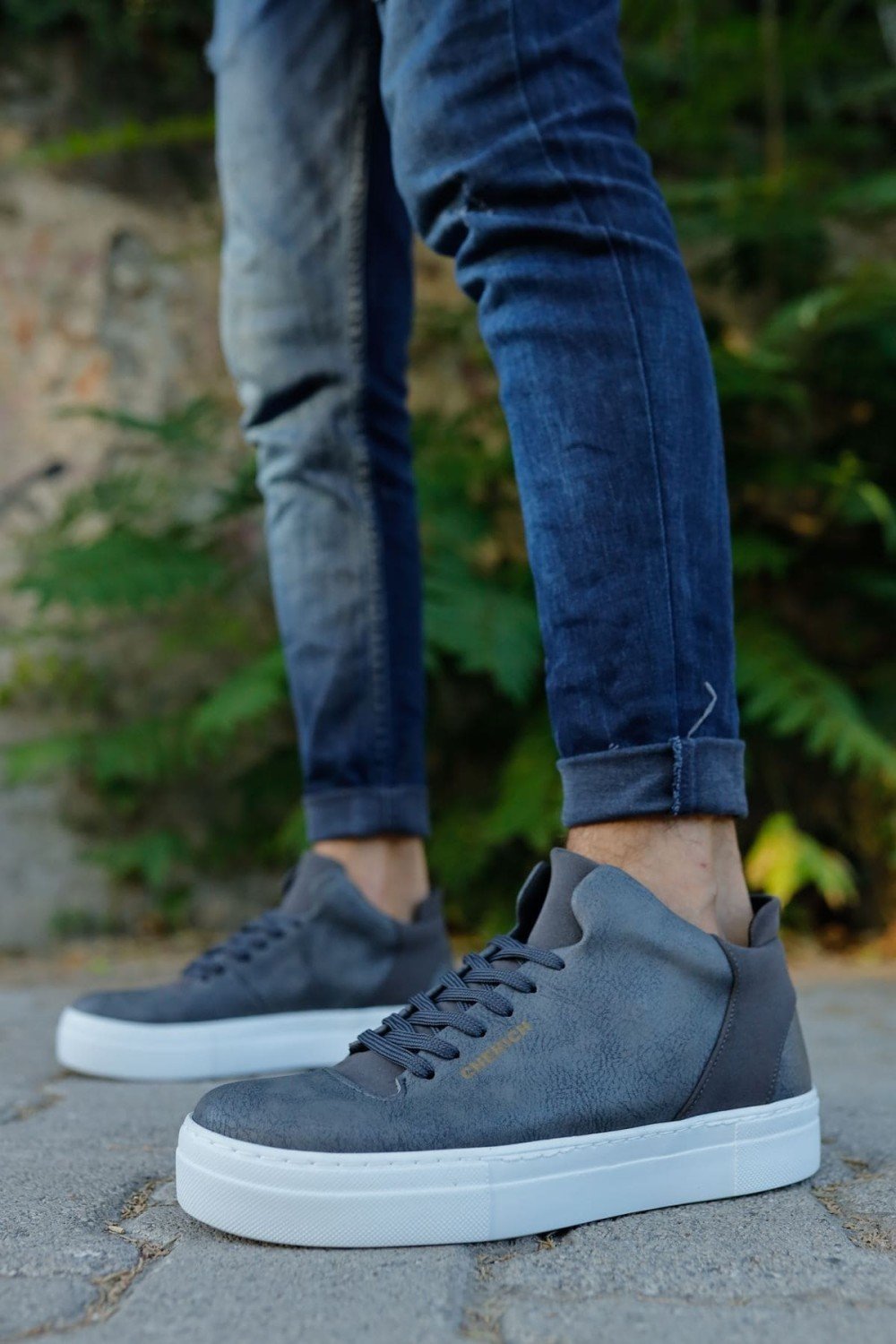 CH004 Hide Erkek Günlük Bağcıklı Cilt Spor Sneaker Ayakkabı CBT - Antrasit – Chekich Erkek Ayakkabı