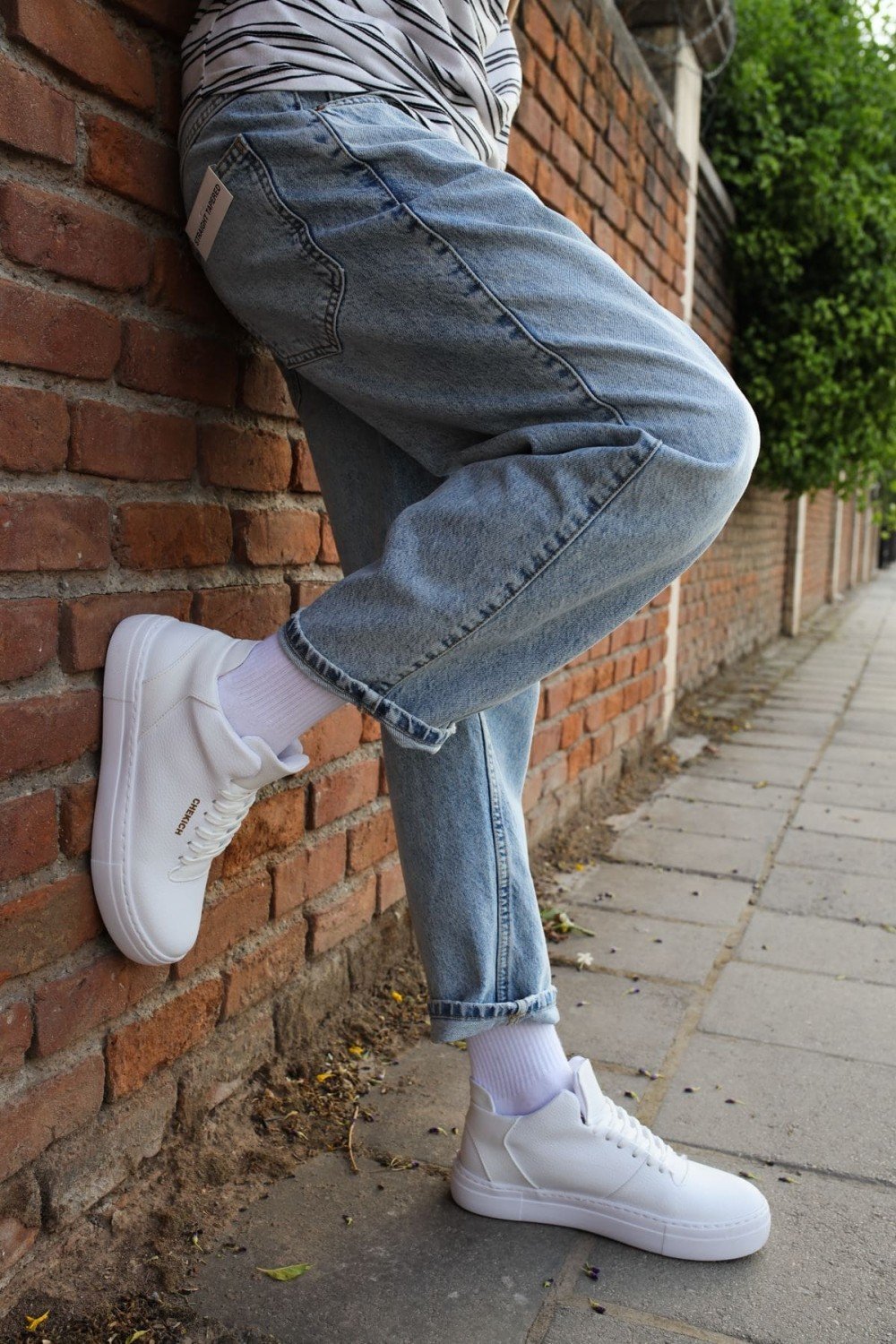 CH004 Hide Erkek Günlük Bağcıklı Cilt Spor Sneaker Ayakkabı CBT - Beyaz – Chekich Erkek Ayakkabı