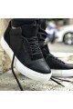 CH004 Hide Erkek Günlük Bağcıklı Cilt Spor Sneaker Ayakkabı CBT - Siyah – Chekich Erkek Ayakkabı