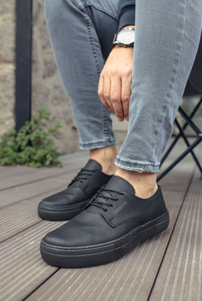 CH005 Pıttı Erkek Günlük Bağcıklı Cilt Klasik Ayakkabı CST - Siyah CH005 Pıttı Erkek Günlük Bağcıklı Cilt Klasik Ayakkabı CST - Siyah