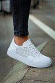 CH015 First Edition Erkek Günlük Bağcıklı Cilt Spor Sneaker Ayakkabı CBT - Beyaz – Chekich Erkek Ayakkabı