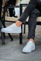 CH015 First Edition Erkek Günlük Bağcıklı Cilt Spor Sneaker Ayakkabı CBT - Beyaz – Chekich Erkek Ayakkabı