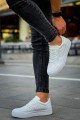 CH015 First Edition Erkek Günlük Bağcıklı Cilt Spor Sneaker Ayakkabı CBT - Beyaz – Chekich Erkek Ayakkabı