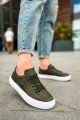CH015 First Edition Erkek Günlük Bağcıklı Cilt Spor Sneaker Ayakkabı CBT - Haki – Chekich Erkek Ayakkabı