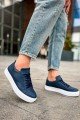 CH015 First Edition Erkek Günlük Bağcıklı Cilt Spor Sneaker Ayakkabı CBT - Lacivert – Chekich Erkek Ayakkabı