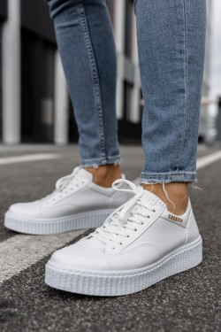 CH017 Pyramid Erkek Günlük Bağcıklı Cilt Spor Sneaker Ayakkabı CBT - Beyaz CH017 Pyramid Erkek Günlük Bağcıklı Cilt Spor Sneaker Ayakkabı CBT - Beyaz