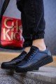 CH017 Pyramid Erkek Günlük Bağcıklı Cilt Spor Sneaker Ayakkabı CST - Siyah – Chekich Erkek Ayakkabı