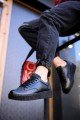 CH017 Pyramid Erkek Günlük Bağcıklı Cilt Spor Sneaker Ayakkabı CST - Siyah – Chekich Erkek Ayakkabı
