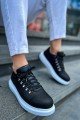 CH021 Favo Erkek Günlük Bağcıklı Cilt Spor Sneaker Ayakkabı CBT - Siyah Erkek Ayakkabı CH021 Favo Erkek Günlük Bağcıklı Cilt Spor Sneaker Ayakkabı CBT - Siyah – Chekich Erkek Ayakkabı
