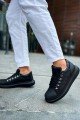 CH021 Favo Erkek Günlük Bağcıklı Cilt Spor Sneaker Ayakkabı CST - Siyah Erkek Ayakkabı CH021 Favo Erkek Günlük Bağcıklı Cilt Spor Sneaker Ayakkabı CST - Siyah – Chekich Erkek Ayakkabı