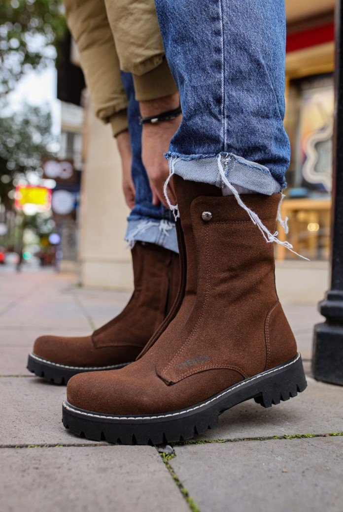 CH027 Quebec Erkek Spor Günlük Fermuarlı Süet Bot SST - Kahverengi CH027 Quebec Erkek Spor Günlük Fermuarlı Süet Bot SST - Kahverengi