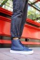 CH029 Vulcanized Erkek Spor Günlük Bağcıklı Cilt Bot CBT - Lacivert – Chekich Erkek Ayakkabı