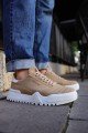 CH037 Francis Erkek Günlük Bağcıklı Süet Spor Sneaker Ayakkabı SBT - Kum