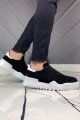 CH037 Francis Erkek Günlük Bağcıklı Süet Spor Sneaker Ayakkabı SBT - Siyah – Chekich Erkek Ayakkabı