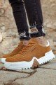 CH037 Francis Erkek Günlük Bağcıklı Süet Spor Sneaker Ayakkabı SBT - Taba – Chekich Erkek Ayakkabı