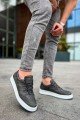 CH040 C - Rey Erkek Günlük Bağcıklı Cilt Spor Sneaker Ayakkabı CBT - Antrasit – Chekich Erkek Ayakkabı