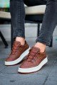 CH040 C - Rey Erkek Günlük Bağcıklı Cilt Spor Sneaker Ayakkabı CBT - Taba
