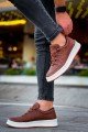 CH040 C - Rey Erkek Günlük Bağcıklı Cilt Spor Sneaker Ayakkabı CBT - Taba – Chekich Erkek Ayakkabı