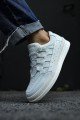 CH040 C - Rey Erkek Günlük Bağcıklı Hakiki Deri Spor Sneaker Ayakkabı DBT - Beyaz – Chekich Erkek Ayakkabı