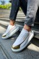 CH041 Renaissance Erkek Günlük Bağcıklı Cilt Spor Sneaker Ayakkabı CBT - Beyaz/Gold Erkek Ayakkabı CH041 Renaissance Erkek Günlük Bağcıklı Cilt Spor Sneaker Ayakkabı CBT - Beyaz/Gold – Chekich Erkek Ayakkabı