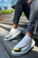 CH041 Renaissance Erkek Günlük Bağcıklı Cilt Spor Sneaker Ayakkabı CBT - Beyaz/Gold Erkek Ayakkabı CH041 Renaissance Erkek Günlük Bağcıklı Cilt Spor Sneaker Ayakkabı CBT - Beyaz/Gold – Chekich Erkek Ayakkabı