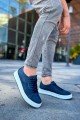 CH043 Cowien Erkek Günlük Bağcıklı Cilt Spor Sneaker Ayakkabı CBT - Lacivert – Chekich Erkek Ayakkabı