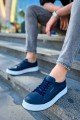 CH043 Cowien Erkek Günlük Bağcıklı Cilt Spor Sneaker Ayakkabı CBT - Lacivert – Chekich Erkek Ayakkabı