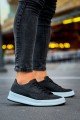 CH043 Cowien Erkek Günlük Bağcıklı Cilt Spor Sneaker Ayakkabı CBT - Siyah – Chekich Erkek Ayakkabı
