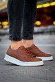 CH043 Cowien Erkek Günlük Bağcıklı Cilt Spor Sneaker Ayakkabı CBT - Taba