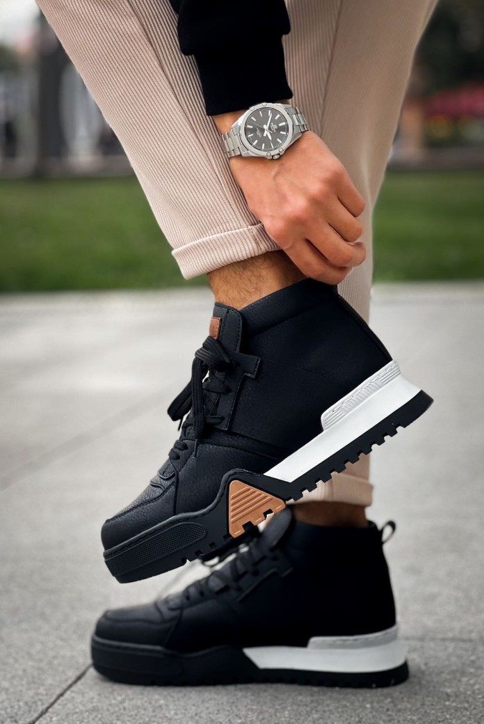 CH057 Ghost Line Erkek Spor Günlük Bağcıklı Cilt Bot CSBT - Siyah CH057 Ghost Line Erkek Spor Günlük Bağcıklı Cilt Bot CSBT - Siyah