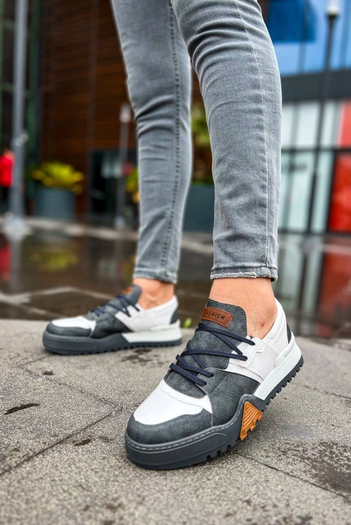 CH067 Warrem Erkek Günlük Bağcıklı Cilt Spor Sneaker Ayakkabı CABT - Antrasit/Beyaz CH067 Warrem Erkek Günlük Bağcıklı Cilt Spor Sneaker Ayakkabı CABT - Antrasit/Beyaz