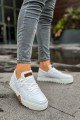 CH067 Warrem Erkek Günlük Bağcıklı Cilt Spor Sneaker Ayakkabı CBT - Beyaz – Chekich Erkek Ayakkabı