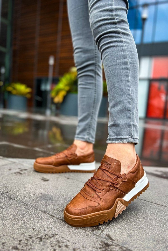 CH067 Warrem Erkek Günlük Bağcıklı Cilt Spor Sneaker Ayakkabı CTBT - Taba CH067 Warrem Erkek Günlük Bağcıklı Cilt Spor Sneaker Ayakkabı CTBT - Taba