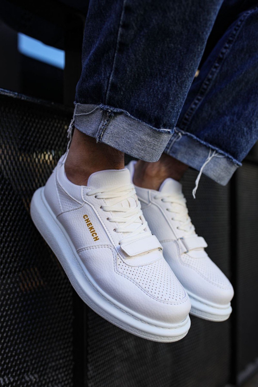 CH073 Flatline Erkek Günlük Bağcıklı Cilt Spor Sneaker Ayakkabı CBT - Beyaz Erkek Ayakkabı CH073 Flatline Erkek Günlük Bağcıklı Cilt Spor Sneaker Ayakkabı CBT - Beyaz – Chekich Erkek Ayakkabı