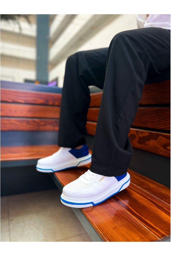 CH075 Signature Erkek Günlük Bağcıklı Cilt Spor Sneaker Ayakkabı CBT - Beyaz/Mavi CH075 Signature Erkek Günlük Bağcıklı Cilt Spor Sneaker Ayakkabı CBT - Beyaz/Mavi