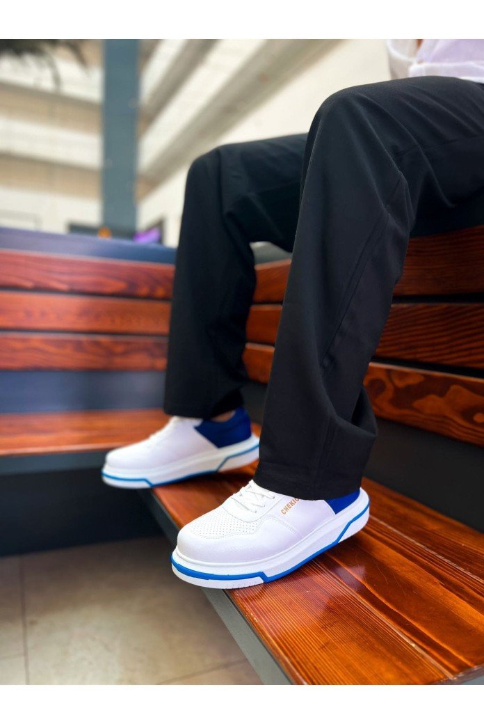 CH075 Signature Erkek Günlük Bağcıklı Cilt Spor Sneaker Ayakkabı CBT - Beyaz/Mavi CH075 Signature Erkek Günlük Bağcıklı Cilt Spor Sneaker Ayakkabı CBT - Beyaz/Mavi