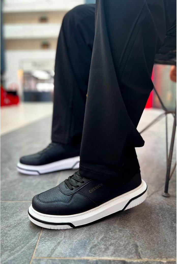 CH075 Signature Erkek Günlük Bağcıklı Cilt Spor Sneaker Ayakkabı CBT - Siyah CH075 Signature Erkek Günlük Bağcıklı Cilt Spor Sneaker Ayakkabı CBT - Siyah