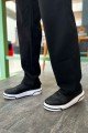 CH075 Signature Erkek Günlük Bağcıklı Cilt Spor Sneaker Ayakkabı CBT - Siyah – Chekich Erkek Ayakkabı