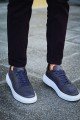 CH087 Kenton Erkek Günlük Bağcıklı Cilt Spor Sneaker Ayakkabı CBT - Antrasit – Chekich Erkek Ayakkabı