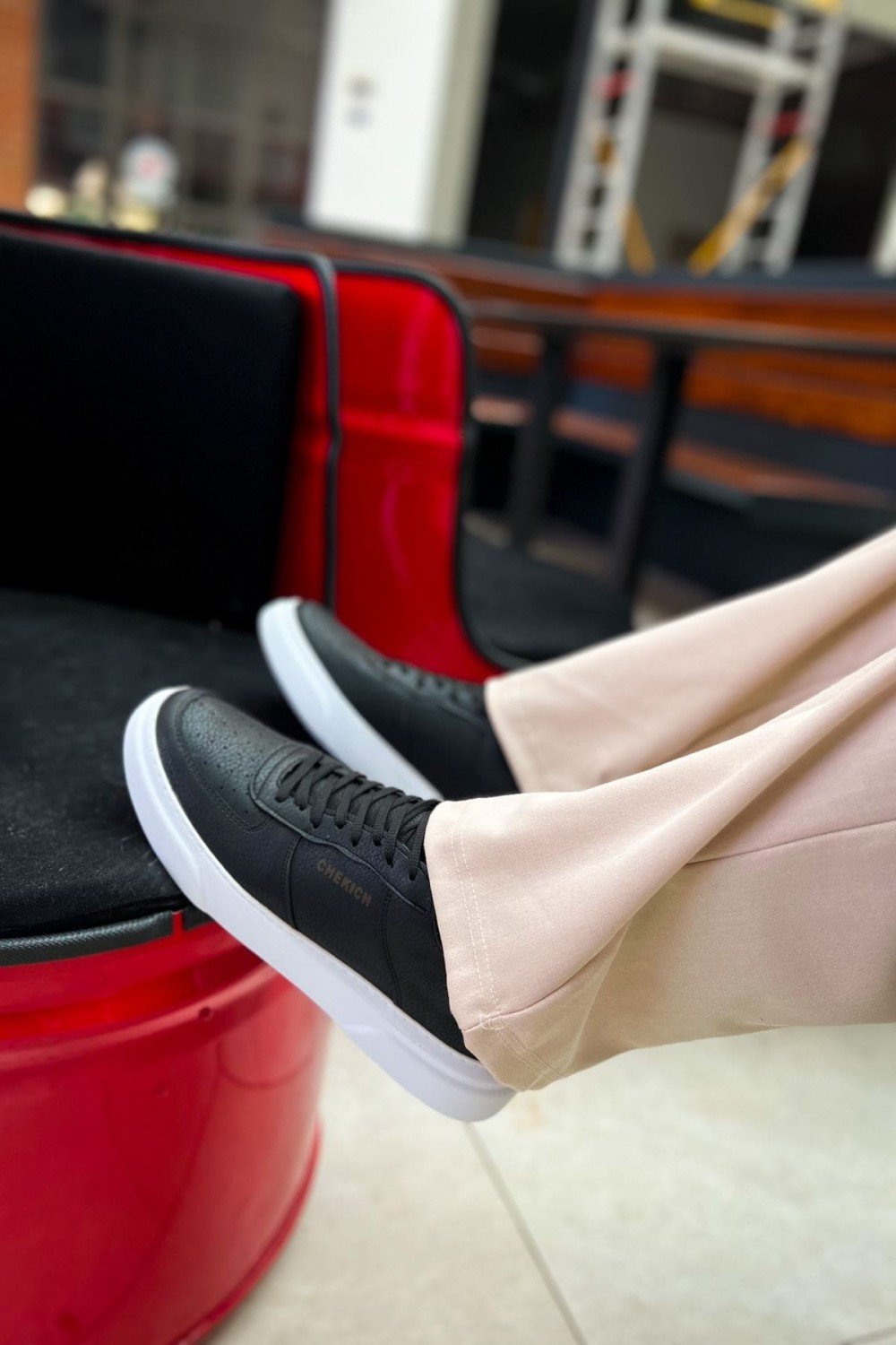 CH087 Kenton Erkek Günlük Bağcıklı Cilt Spor Sneaker Ayakkabı CBT - Siyah Erkek Ayakkabı CH087 Kenton Erkek Günlük Bağcıklı Cilt Spor Sneaker Ayakkabı CBT - Siyah – Chekich Erkek Ayakkabı